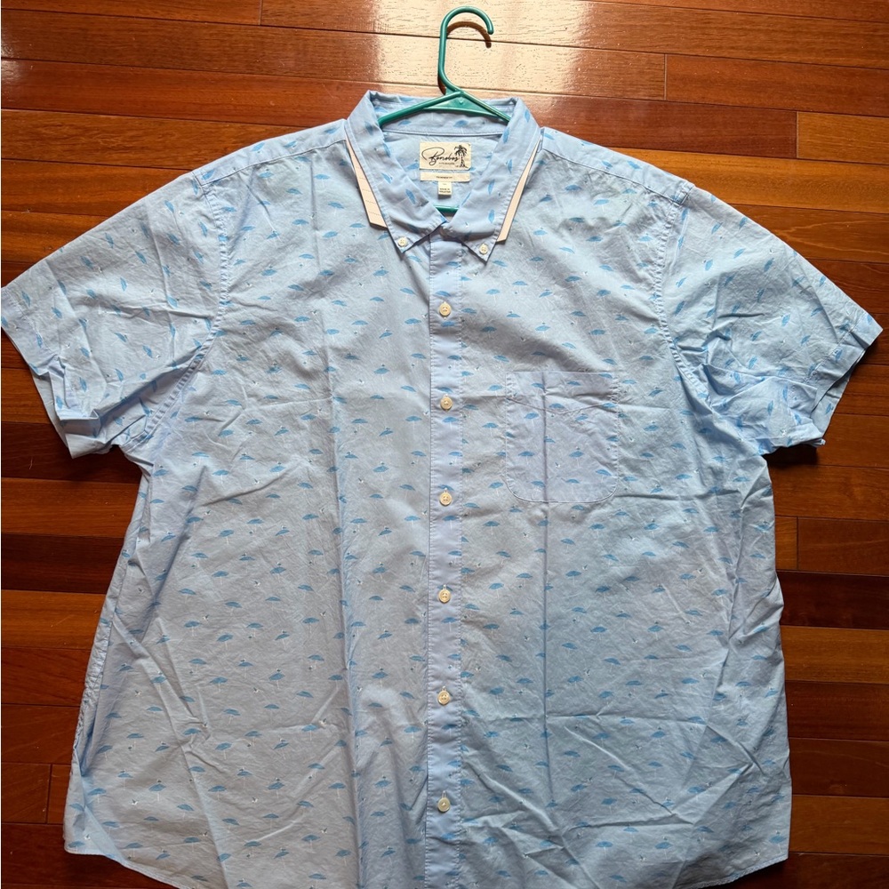 Bonobos Light Blue Patterned Casual Shirt